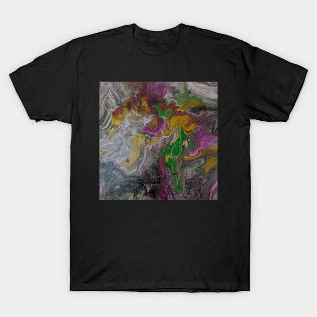 Nebula - Pour Painting T-Shirt by NightserFineArts